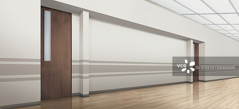 室内学校走廊3D模型图片素材