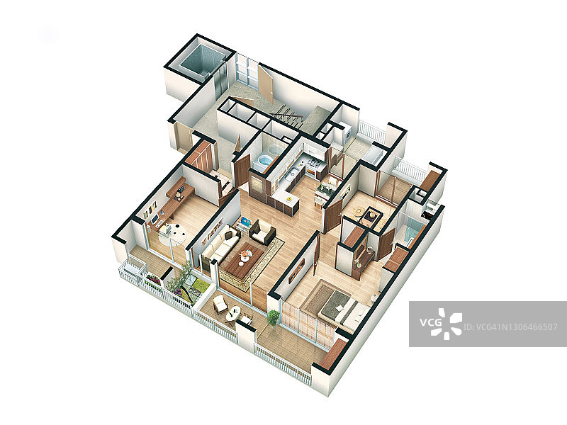 2.5D公寓图片素材