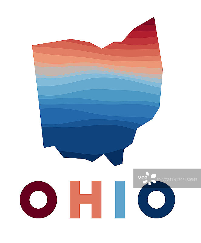 俄亥俄州地图图片素材