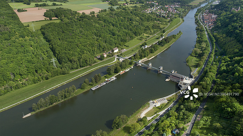 水堰和水闸航拍图片素材