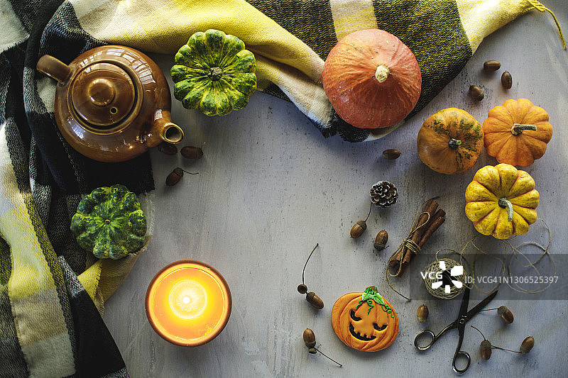 秋季装饰的留白区域图片素材