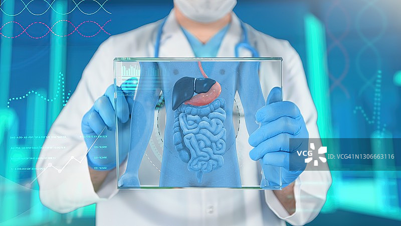 人体胃部医学检查图片素材