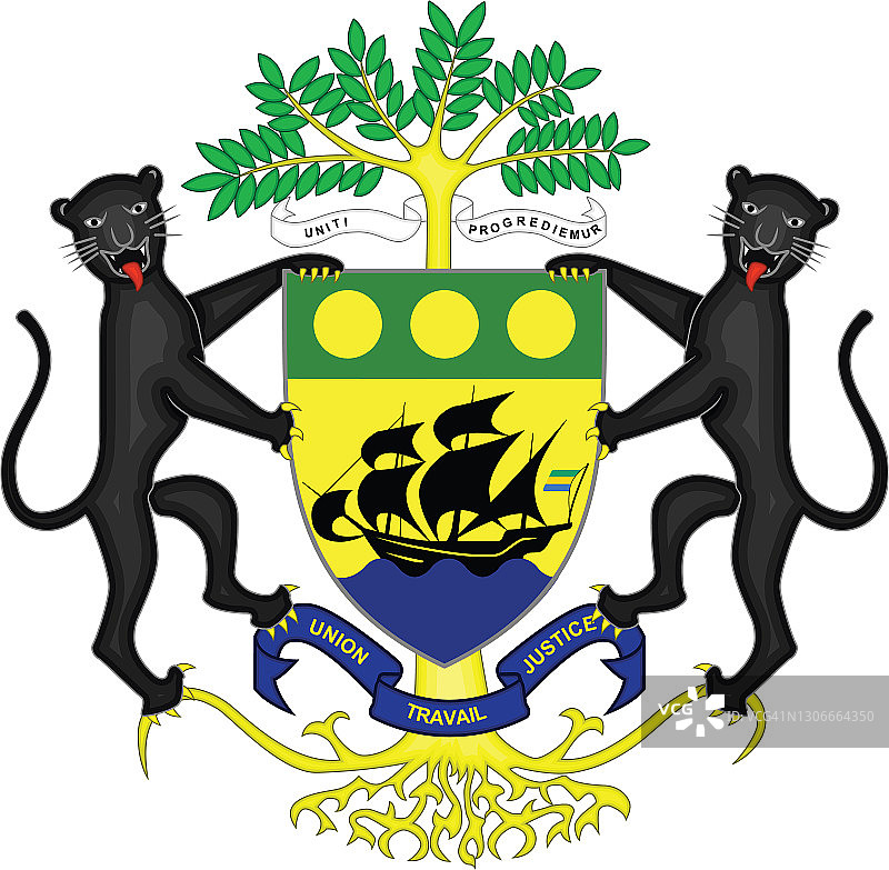 加蓬国徽图片素材