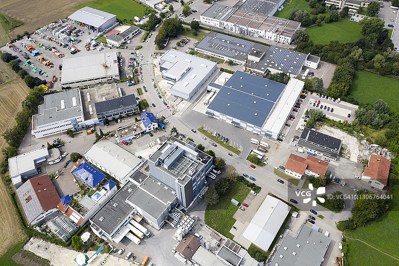 俯瞰工业区图片素材