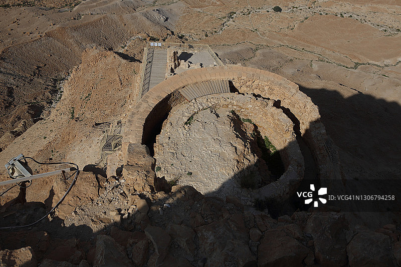 马萨达北部希律王宫殿的中层图片素材