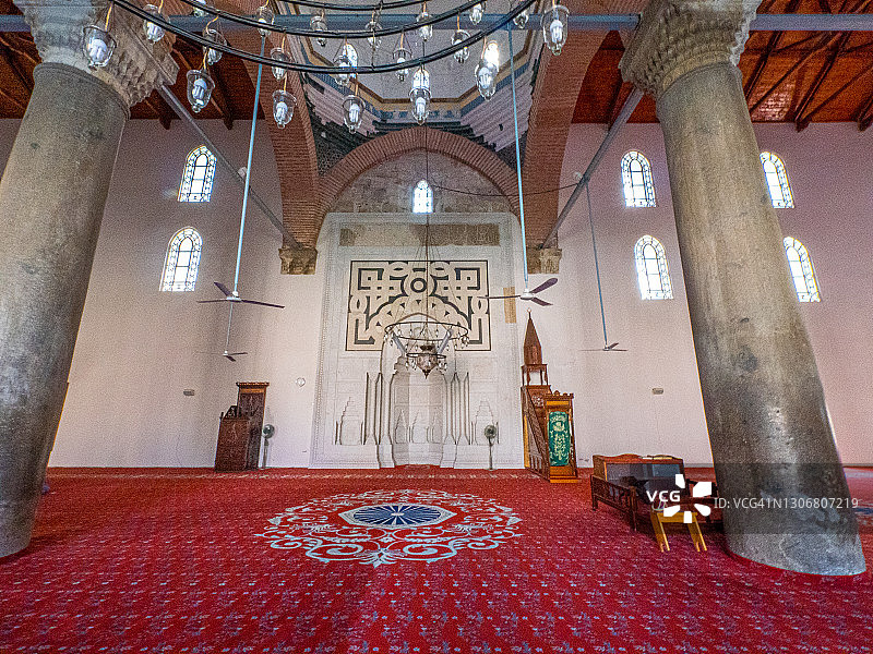 土耳其伊兹密尔伊萨贝清真寺内部图片素材
