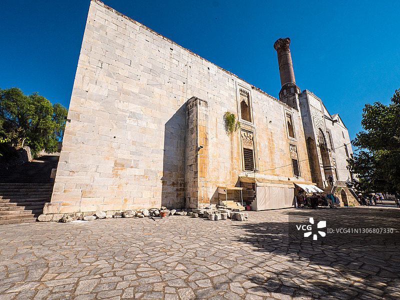 土耳其伊兹密尔，伊萨贝清真寺的中世纪建筑外观图片素材