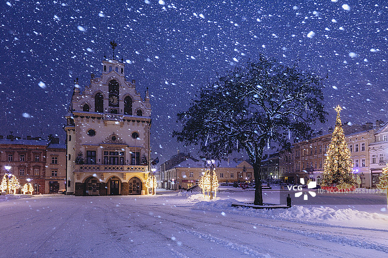 热舒夫的雪景图片素材