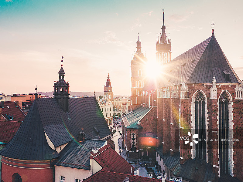 克拉科夫古镇图片素材