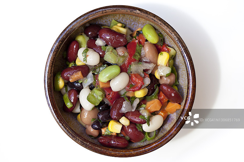 豆类沙拉碗图片素材