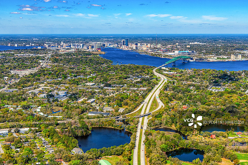 佛罗里达州杰克逊维尔航拍图片素材