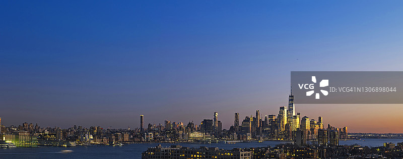 曼哈顿全景图片素材