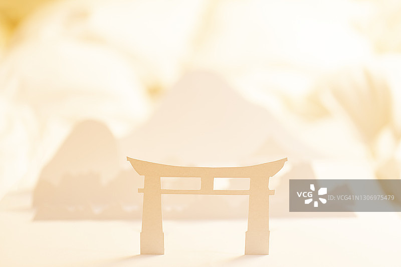 鸟居——日式风景——清晨——散景图片素材