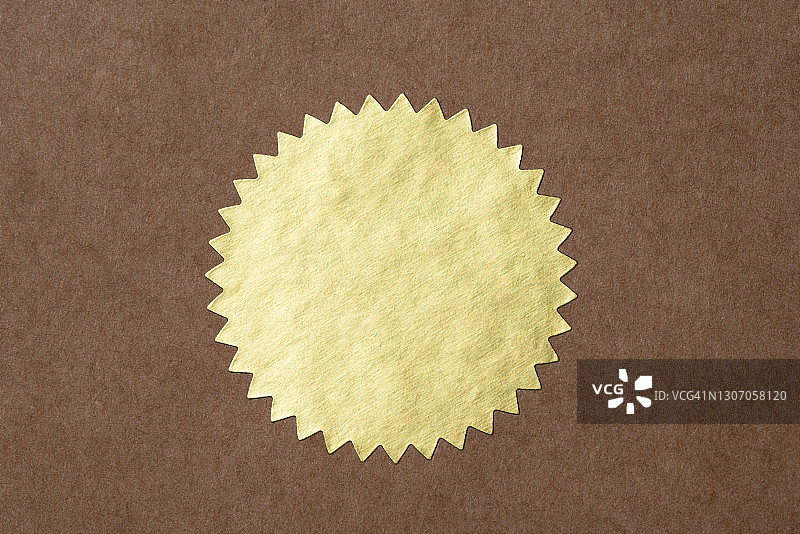 金色星形封口贴纸图片素材