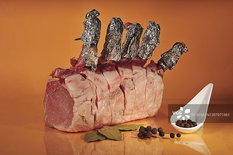 伊比利亚生肉排特写图片素材