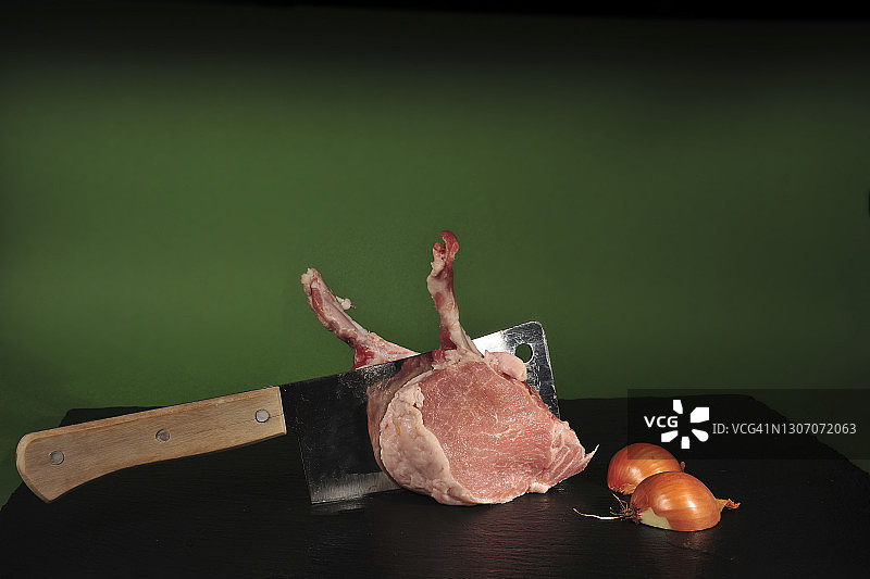 伊比利亚生肉排特写图片素材