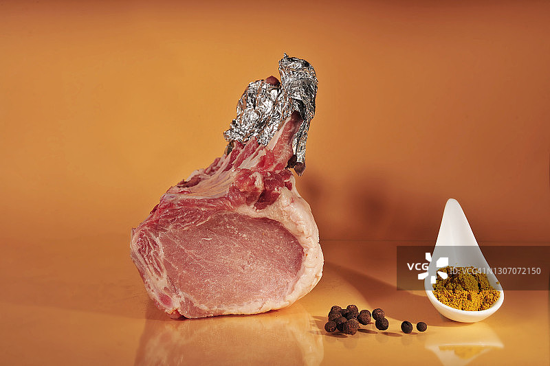 伊比利亚生肉排特写图片素材