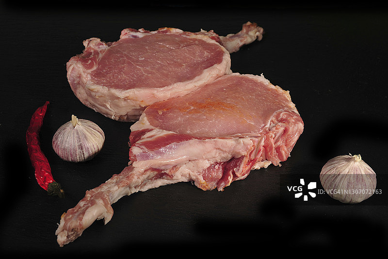 伊比利亚生肉排特写图片素材