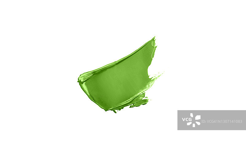 白色背景上的绿色奶油眼影图片素材