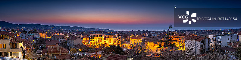 保加利亚维尼察日出城市风光图片素材