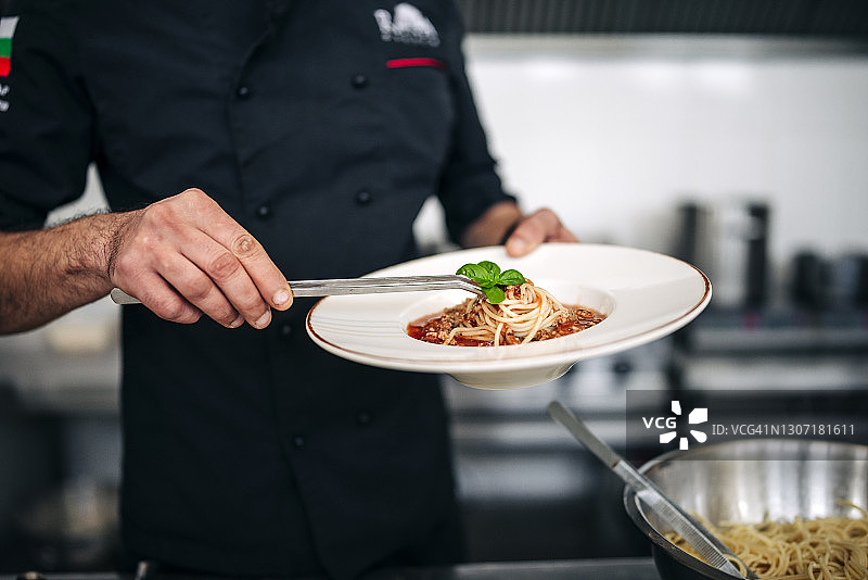 厨师制作意大利面图片素材