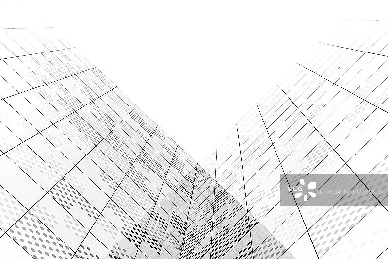 玻璃幕墙中的微妙线条图片素材