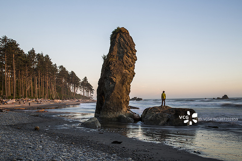 奥林匹克国家公园的红宝石海滩风光图片素材