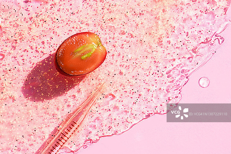 含葡萄籽油和美容产品的有机生物化妆品实验室图片素材