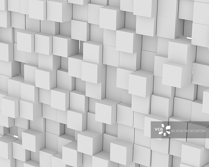 白色正方形背景3D渲染图片素材