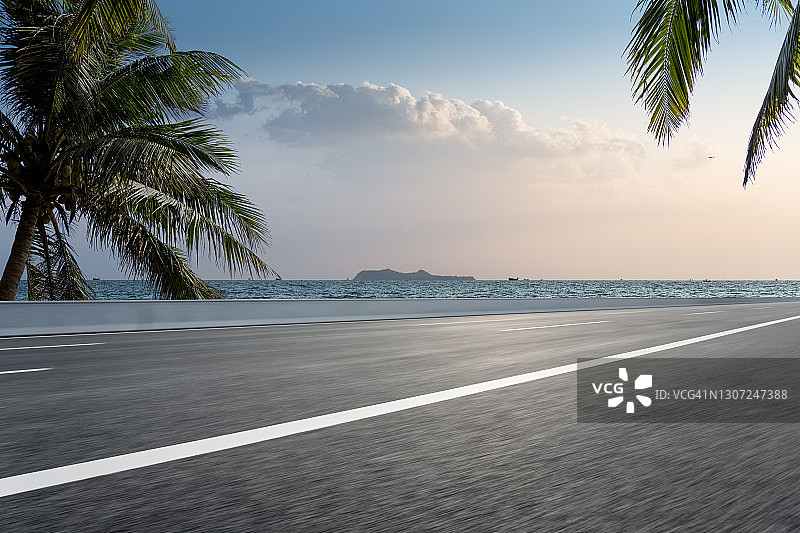 海边的道路图片素材