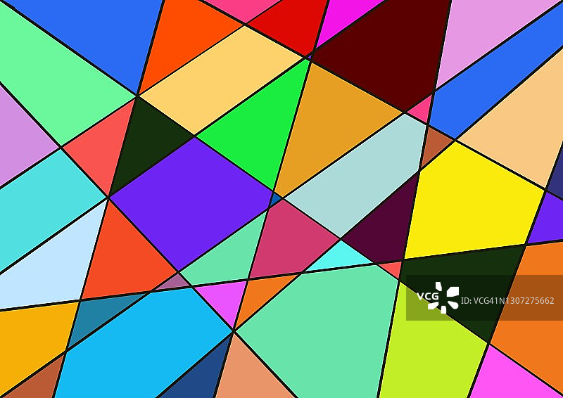 彩色三角形数字图像图片素材