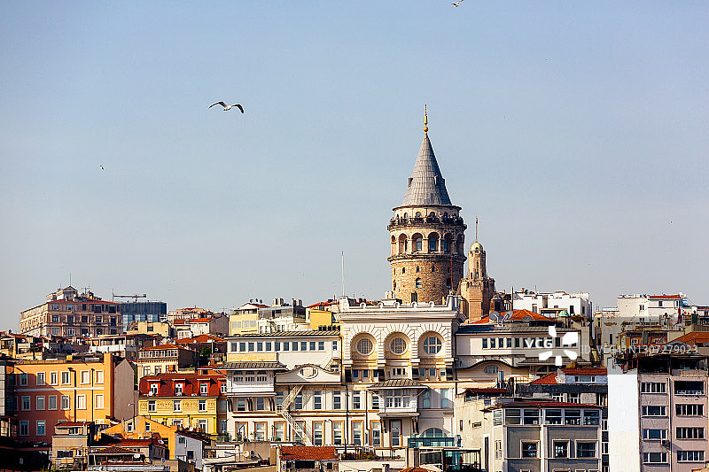 带有加拉塔的伊斯坦布尔天际线（土耳其）图片素材