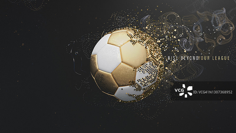 3D艺术足球构图图片素材