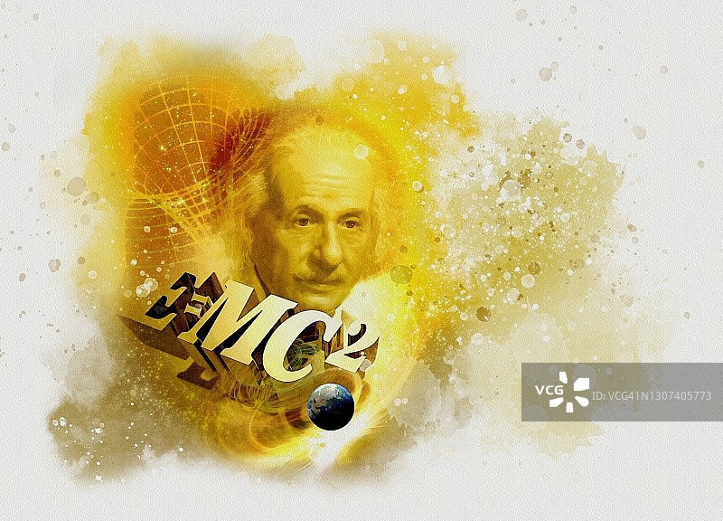 爱因斯坦质能方程概念图图片素材