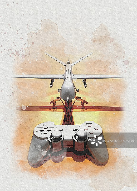 无人机战争概念图图片素材