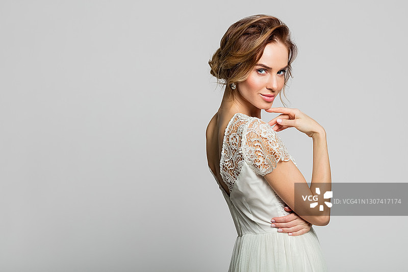 美丽的新娘肖像图片素材