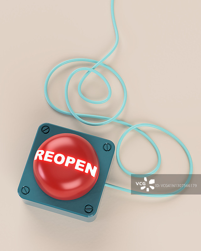 带有电缆的重新打开按钮图片素材