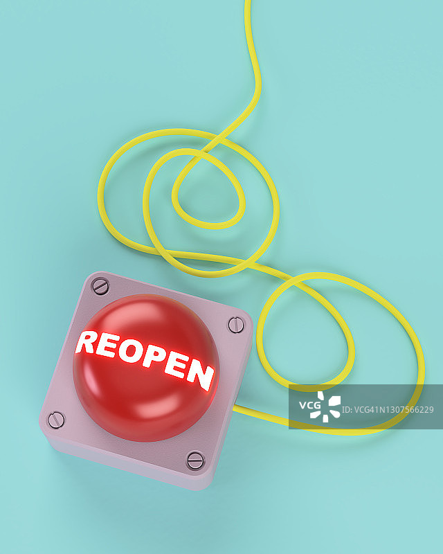 带有电缆的重新打开按钮图片素材