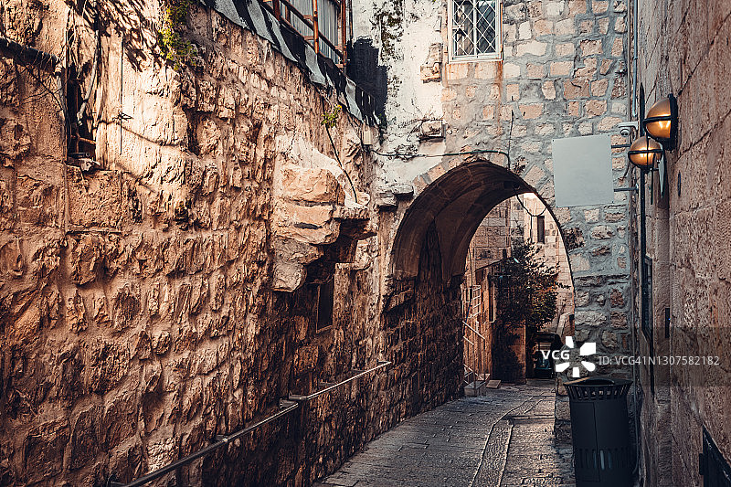 耶路撒冷老城的小巷图片素材