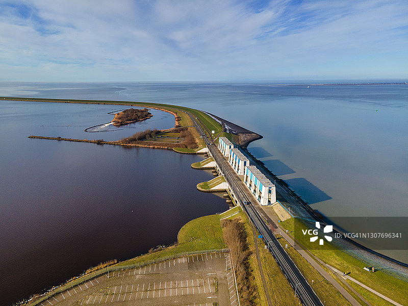劳厄索格全景，荷兰弗里斯兰省图片素材