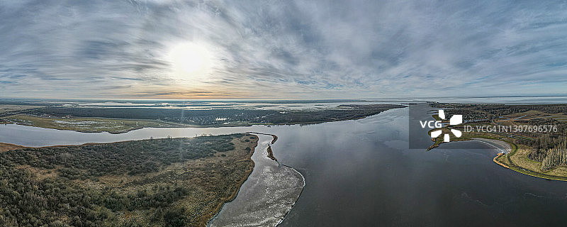 劳厄索格全景，荷兰弗里斯兰省图片素材