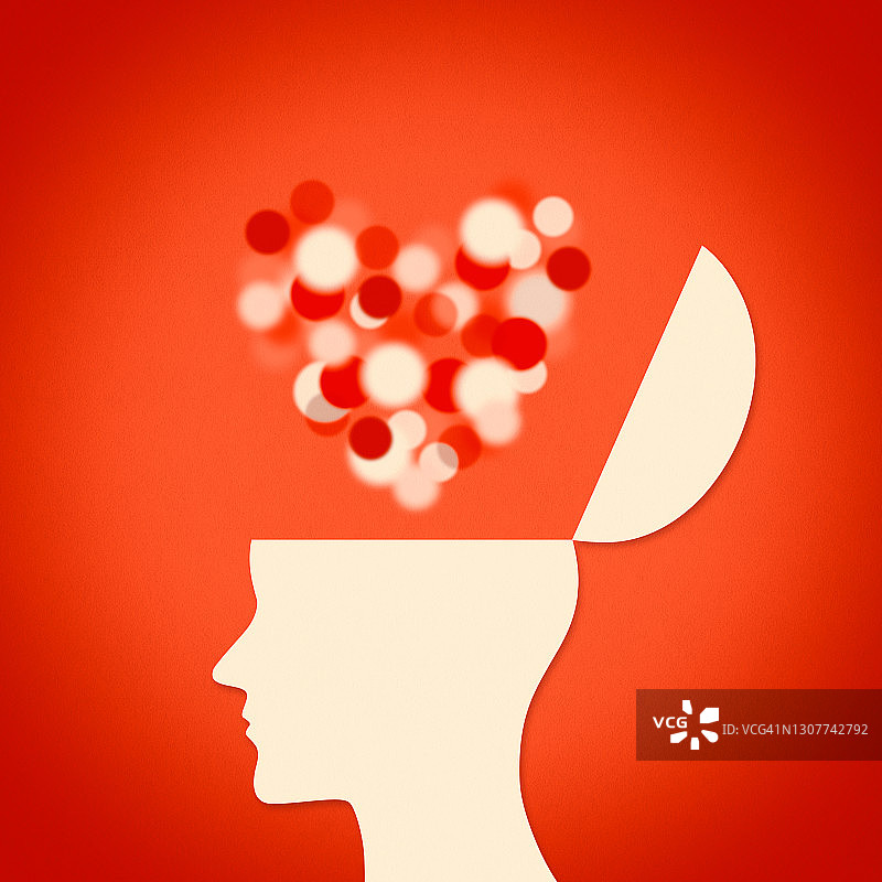 心中的抽象爱心图片素材