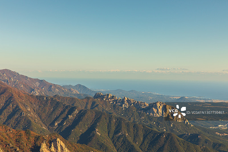 韩国束草雪岳山蔚山岩风光图片素材