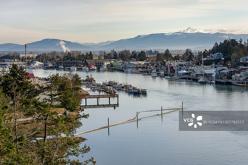 斯卡吉特河谷的历史名镇拉康纳，华盛顿州图片素材
