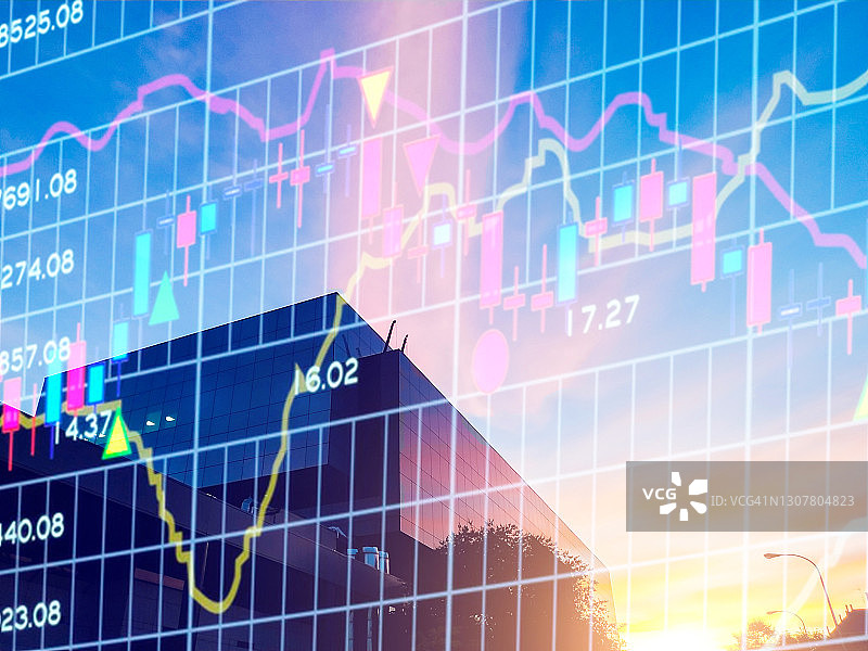 金融区与数据分析图片素材