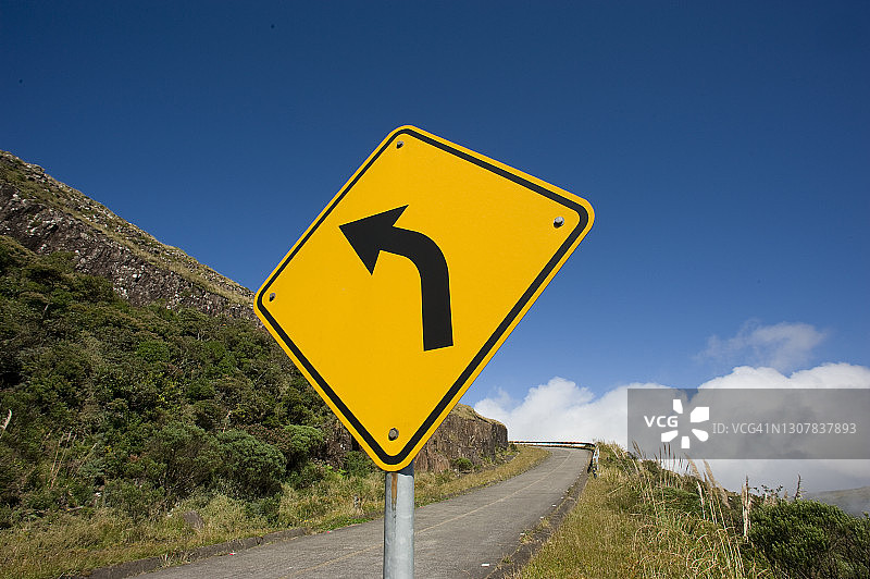 教堂山信号路，巴西圣卡塔琳娜州乌鲁比西图片素材