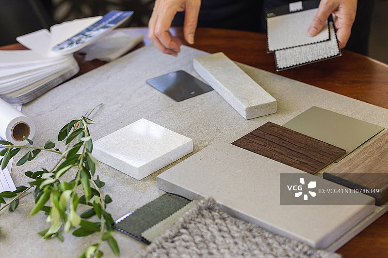 设计师展示样品板图片素材