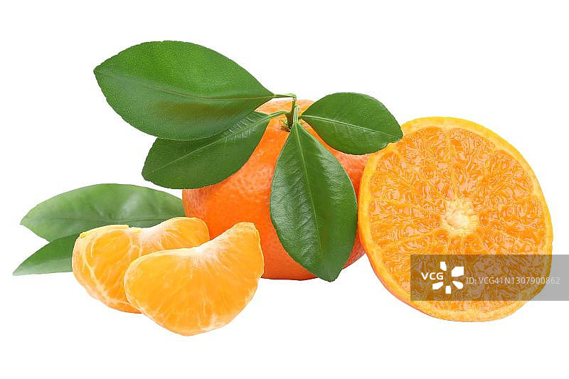 白色背景橘子图片素材
