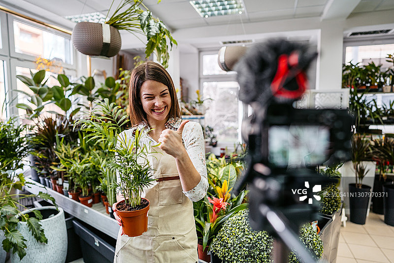 女花商录制Vlog图片素材