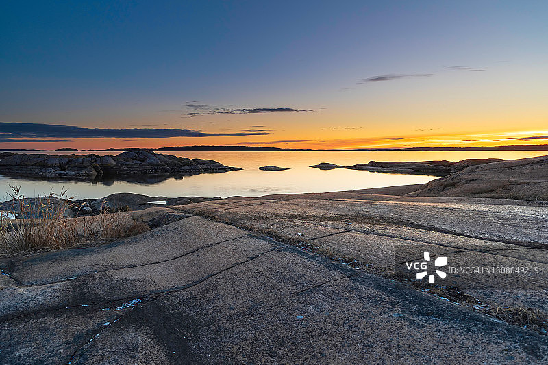 奥斯陆峡湾日落图片素材